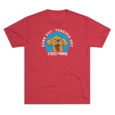 Yitto's Suns Out, Tongues Out — Men's Tri-blend Tee
